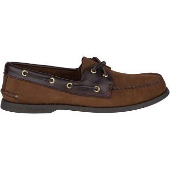 Sperry Authentic Original Kožené Káva - Panske Mokasíny